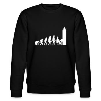 Organist Orgel Orgelspieler Pfeifenorgel Geschenk - Stanley/Stella Unisex Bio-Sweatshirt CHANGER  - Schwarz - Vorne - Nik (191cm) & Marisol (170cm)