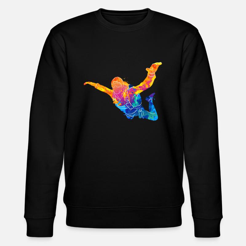 Skydive Skydiving Skydiving Parachute - Stanley/Stella CHANGER Unisex Organic Sweatshirt - black