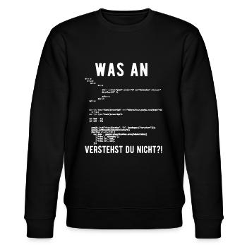 Informatik Informatiker Lustiges Programmierer - Stanley/Stella Unisex Bio-Sweatshirt CHANGER  - Schwarz - Vorne - Nik (191cm) & Marisol (170cm)