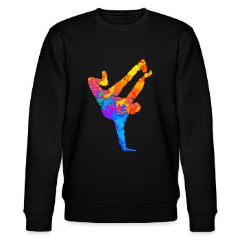 Break Dance Hip Hop Tanzen Tänzer - Stanley/Stella Unisex Bio-Sweatshirt CHANGER  - Schwarz - Vorne - Nik (191cm) & Marisol (170cm)