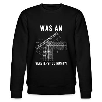 Dachdecker Bauzeichner Dachdeckermeister - Stanley/Stella Unisex Bio-Sweatshirt CHANGER  - Schwarz - Vorne - Nik (191cm) & Marisol (170cm)