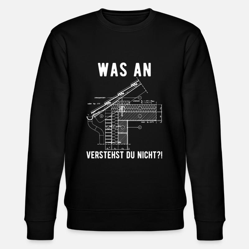 Dachdecker Bauzeichner Dachdeckermeister - Stanley/Stella Unisex Bio-Sweatshirt CHANGER  - Schwarz