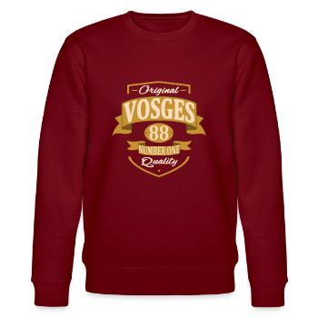 Vosges - Sweat bio CHANGER Stanley/Stella Unisexe - bordeaux - Devant - Nik (191cm) & Marisol (170cm)