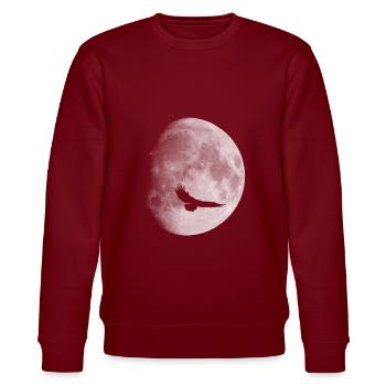 Vollmond Mond mondsüchtig Blutmond Adler Astro - Stanley/Stella Unisex Bio-Sweatshirt CHANGER  - Burgunderrot - Vorne - Nik (191cm) & Marisol (170cm)