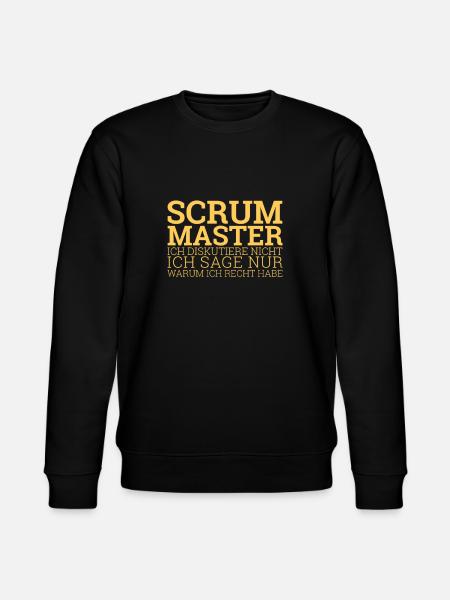 "Scrum Master Diskutiere | "Scrum Master"" - Stanley/Stella Unisex Bio-Sweatshirt CHANGER - Schwarz