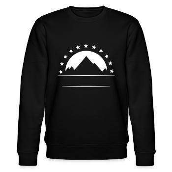 Berge - Stanley/Stella Unisex Bio-Sweatshirt CHANGER  - Schwarz - Vorne - Nik (191cm) & Marisol (170cm)