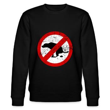 Hundescheissen verboten Hass Köter Miestvieh - Stanley/Stella Unisex Bio-Sweatshirt CHANGER  - Schwarz - Vorne - Nik (191cm) & Marisol (170cm)