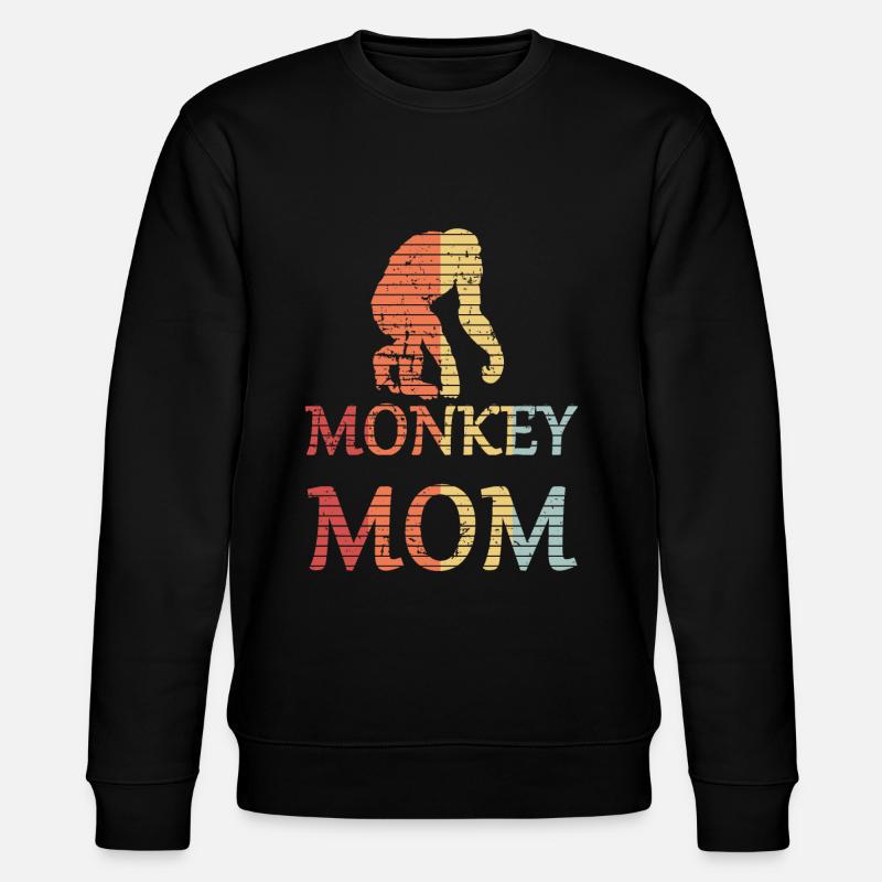 Monkey Mom Monkey mom - Stanley/Stella CHANGER Unisex Organic Sweatshirt - black