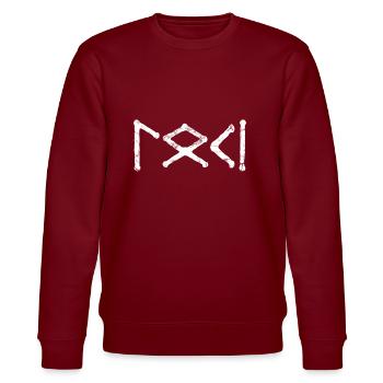 Loki - Stanley/Stella CHANGER Unisex Organic Sweatshirt - burgundy - Front - Nik (191cm) & Marisol (170cm)