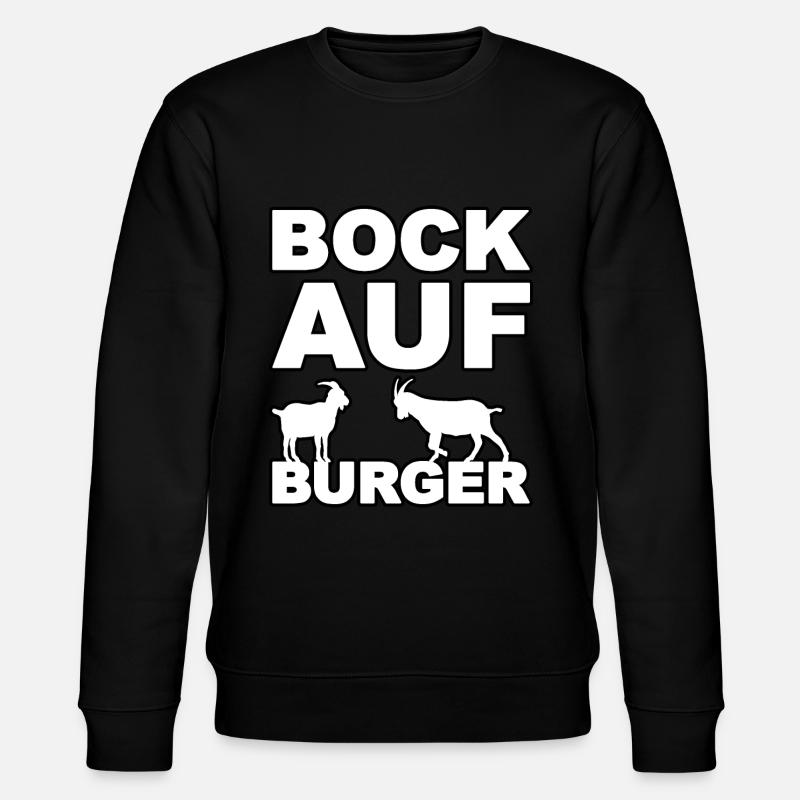 Bock auf Burger - Stanley/Stella Unisex Bio-Sweatshirt CHANGER  - Schwarz