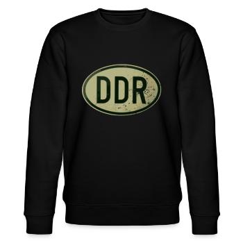 DDR - Retro - Ostalgie - Stanley/Stella Unisex Bio-Sweatshirt CHANGER  - Schwarz - Vorne - Nik (191cm) & Marisol (170cm)