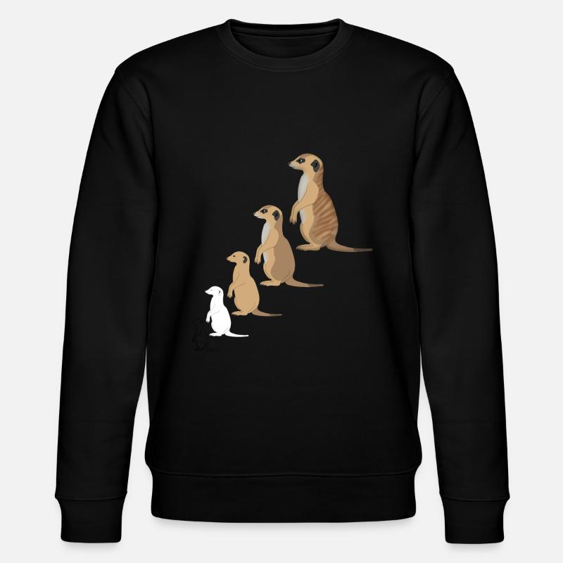 w_Erdmännchen - Stanley/Stella Unisex Bio-Sweatshirt CHANGER  - Schwarz