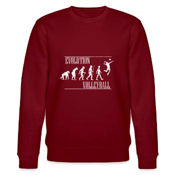 Volleyball Evolution - Stanley/Stella Unisex Bio-Sweatshirt CHANGER  - Burgunderrot - Vorne - Nik (191cm) & Marisol (170cm)