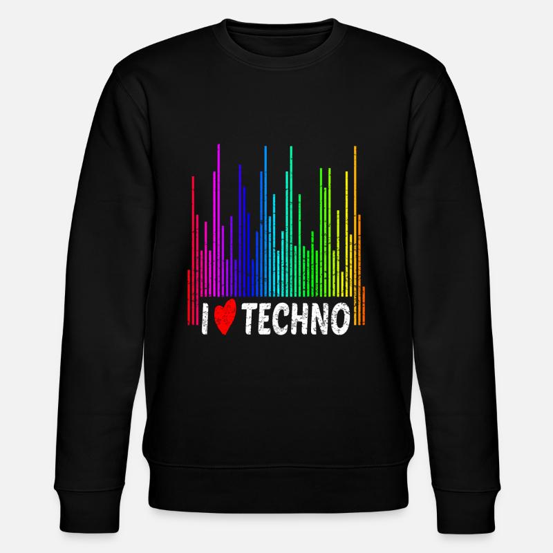 Love techno - Stanley/Stella CHANGER Unisex Organic Sweatshirt - black