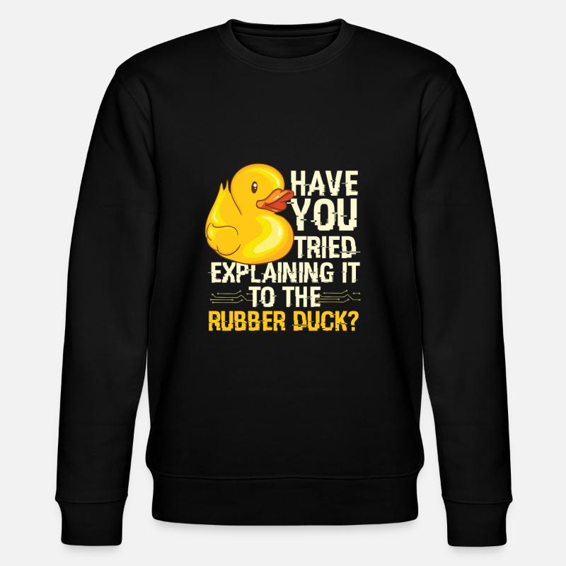 Rubber Duck Debugging Programmierer - Stanley/Stella Unisex Bio-Sweatshirt CHANGER  - Schwarz