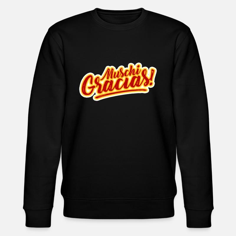 MUSCHI GRACIAS! SPANISCH - Stanley/Stella Unisex Bio-Sweatshirt CHANGER  - Schwarz
