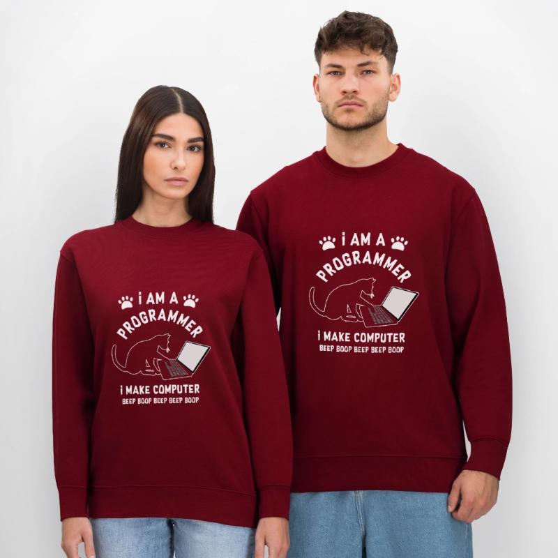 Programmer Cat Programmierer Computer Katze Stanley/Stella Unisex Bio-Sweatshirt CHANGER 