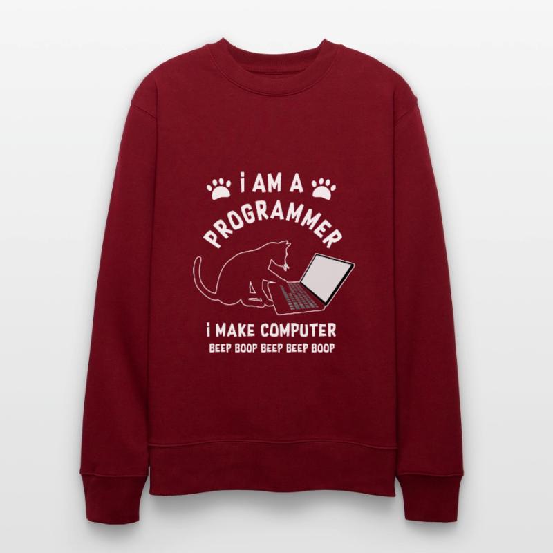 Programmer Cat Programmierer Computer Katze Stanley/Stella Unisex Bio-Sweatshirt CHANGER 