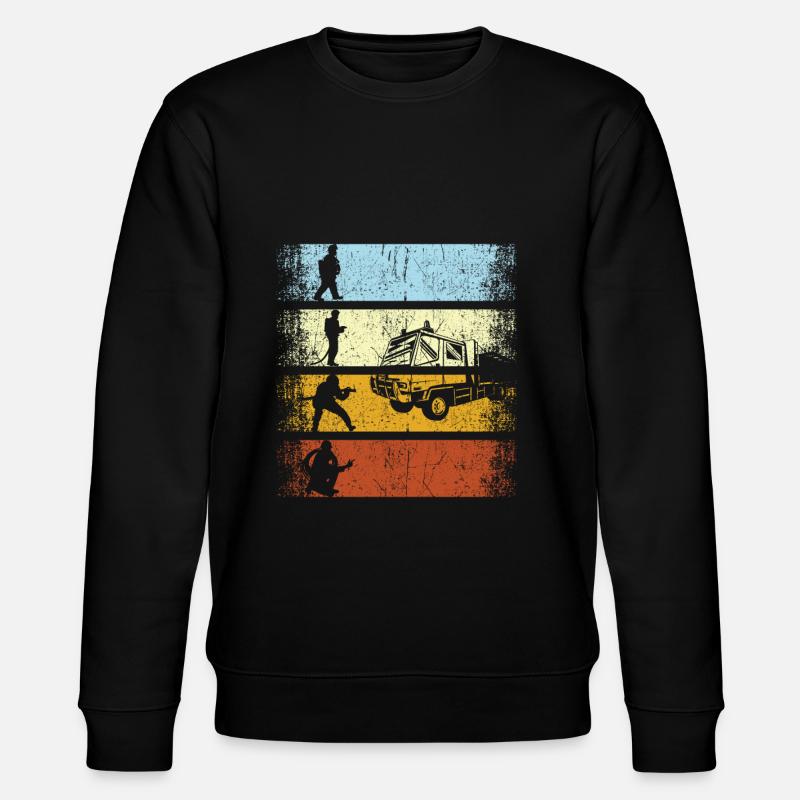 Pompier pompier rétro - Sweat bio CHANGER Stanley/Stella Unisexe - noir