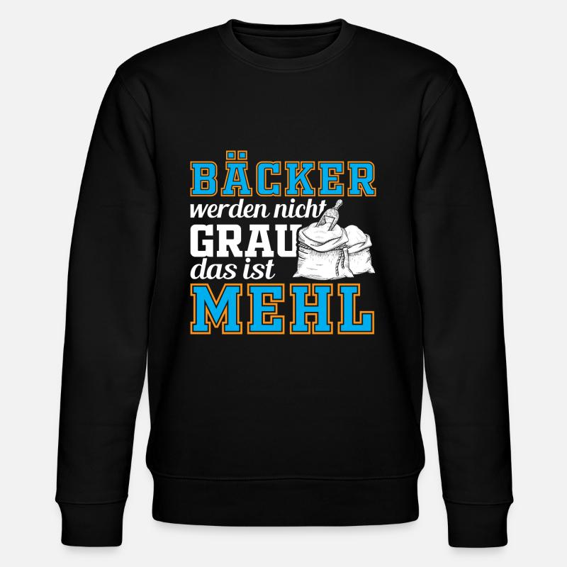 Bäcker Backen Mehl Teig - Stanley/Stella Unisex Bio-Sweatshirt CHANGER - Schwarz