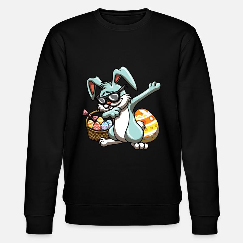 Cooler Osterhase - Stanley/Stella Unisex Bio-Sweatshirt CHANGER - Schwarz