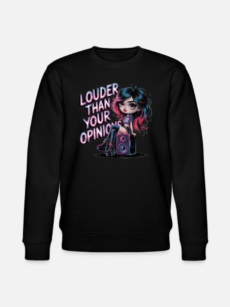 Højere end din mening – Punk & Goth Statement - Stanley/Stella økologisk unisex-sweatshirt CHANGER  - sort