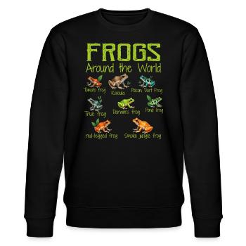 Frogs Around The World - Types Of Frogs - Sweat bio CHANGER Stanley/Stella Unisexe - noir - Devant - Nik (191cm) & Marisol (170cm)