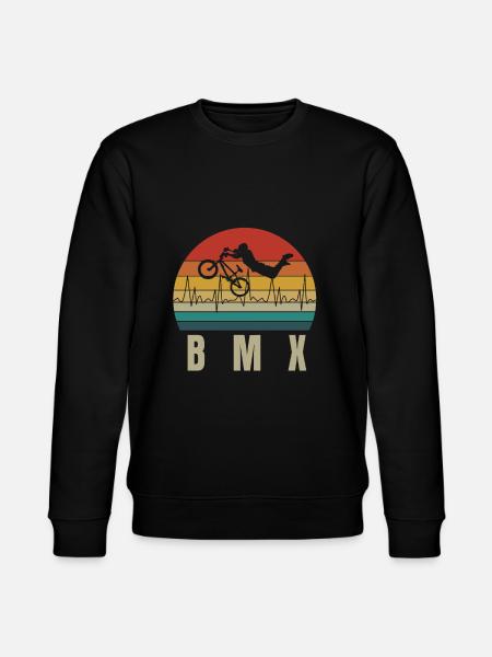 BMX Heartbeat - Stanley/Stella CHANGER Unisex Organic Sweatshirt - black