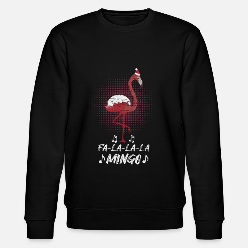 Weinachts Flamingo Weihnachtsfeier - Stanley/Stella Unisex Bio-Sweatshirt CHANGER  - Schwarz