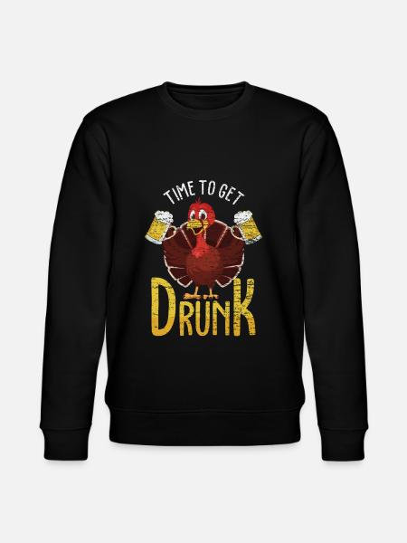 Thanksgiving Dinde Fête - Sweat bio CHANGER Stanley/Stella Unisexe - noir