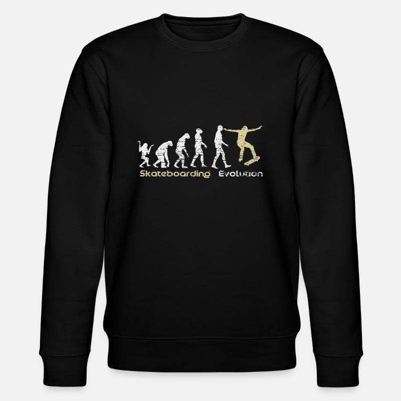 Skateboard Evolution Skater - Stanley/Stella Unisex Bio-Sweatshirt CHANGER  - Schwarz