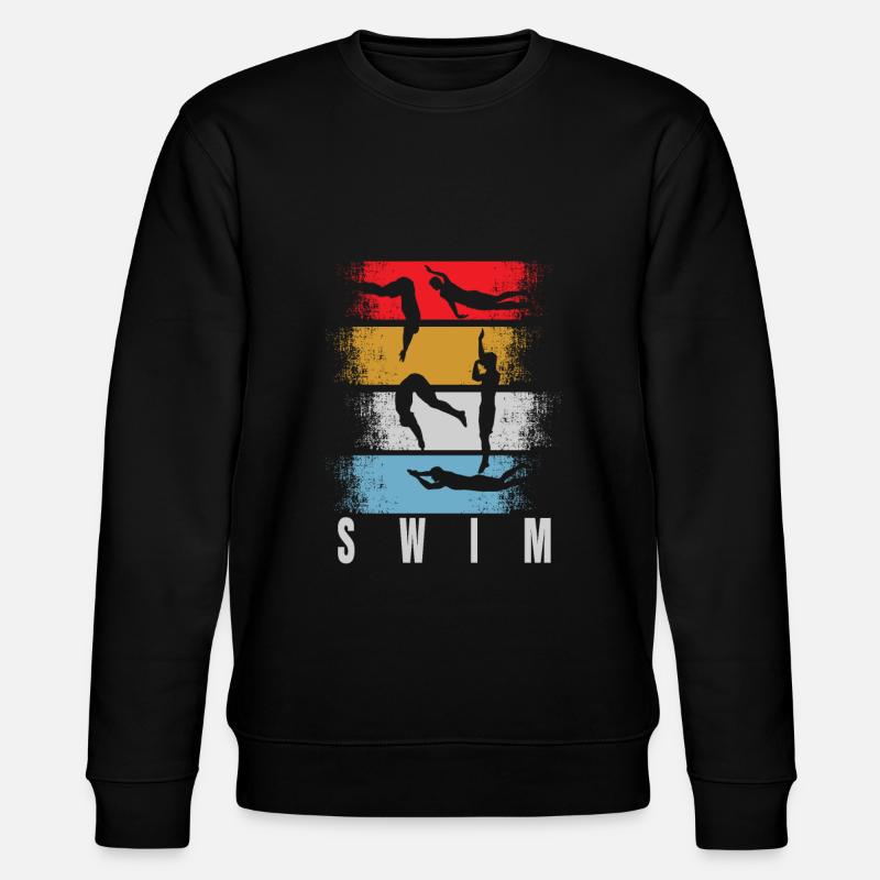 Schwimmen Retro - Stanley/Stella Unisex Bio-Sweatshirt CHANGER - Schwarz