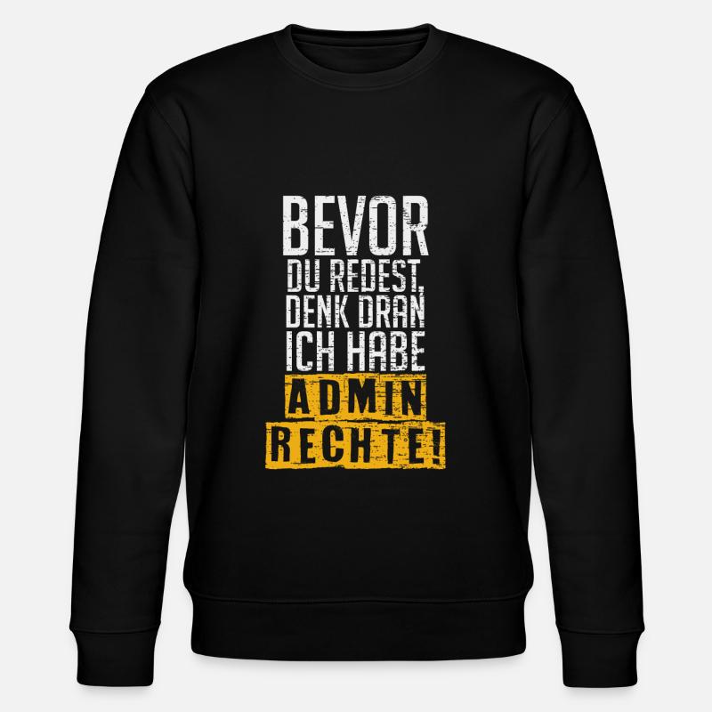 Administrator Administration Programm - Stanley/Stella Unisex Bio-Sweatshirt CHANGER  - Schwarz