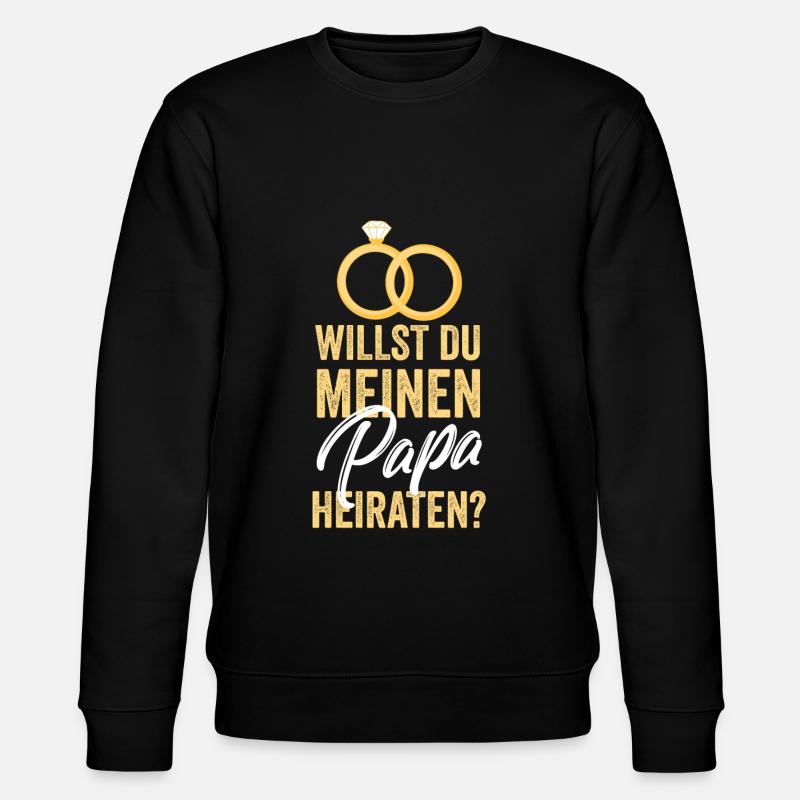 Papa Heiraten - Stanley/Stella Unisex Bio-Sweatshirt CHANGER - Schwarz
