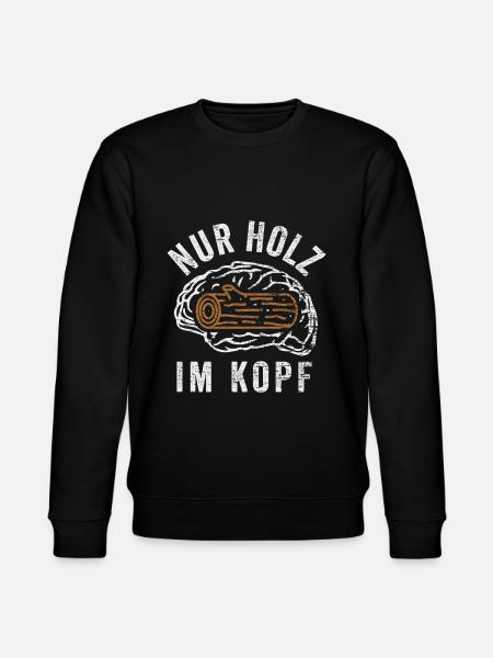 Nur Holz im Kopf - Stanley/Stella Unisex Bio-Sweatshirt CHANGER  - Schwarz