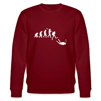 Taucher Evolution - Stanley/Stella Unisex Bio-Sweatshirt CHANGER  - Burgunderrot - Vorne - Nik (191cm) & Marisol (170cm)