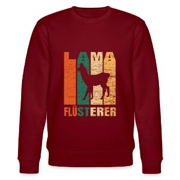 Lama - Stanley/Stella Unisex Bio-Sweatshirt CHANGER  - Burgunderrot - Vorne - Nik (191cm) & Marisol (170cm)