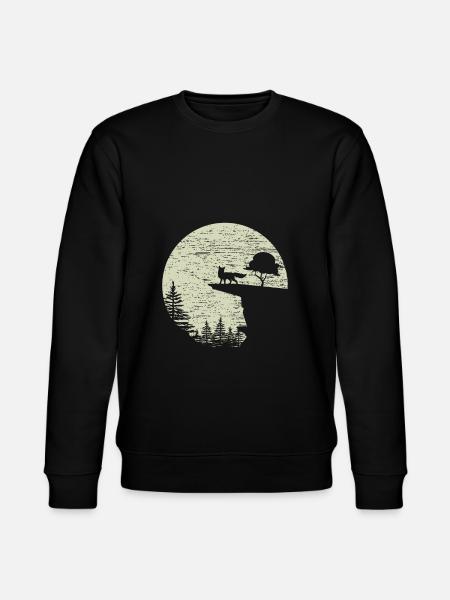 Fox forest wild moon - Stanley/Stella CHANGER Unisex Organic Sweatshirt - black
