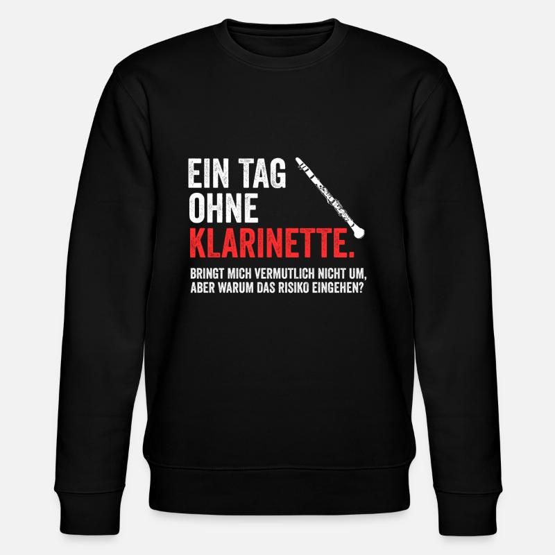 Klarinette Blasinstrument - Stanley/Stella Unisex Bio-Sweatshirt CHANGER - Schwarz