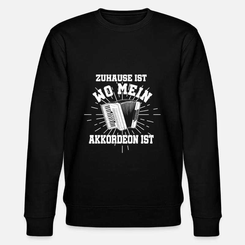 Akkordeon - Stanley/Stella Unisex Bio-Sweatshirt CHANGER  - Schwarz