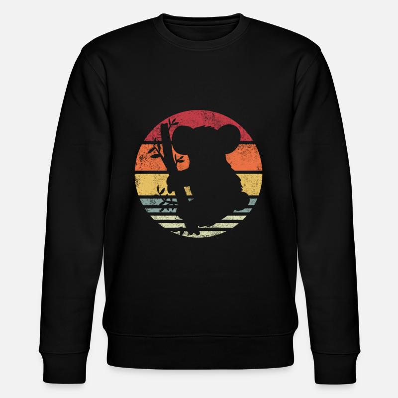 Koala Koalabär - Stanley/Stella Unisex Bio-Sweatshirt CHANGER  - Schwarz