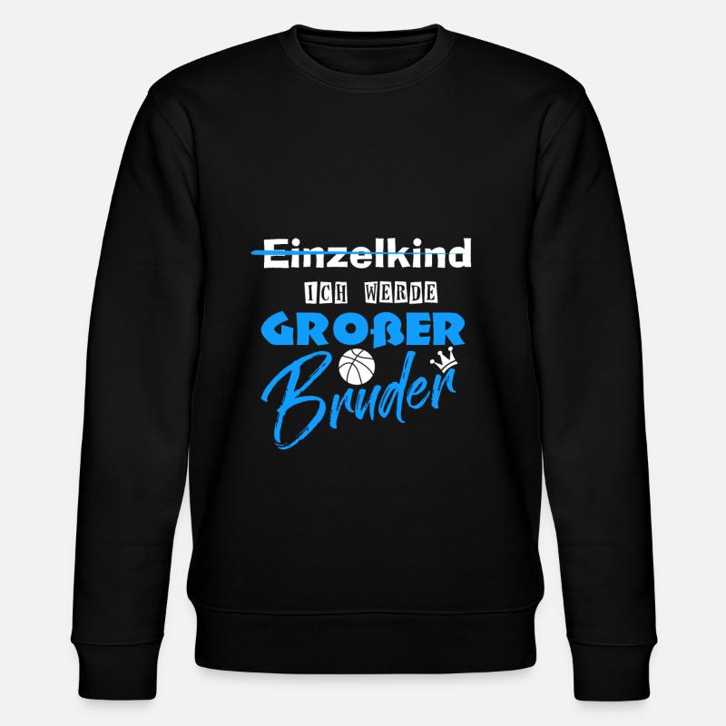 Bruder Geburt Baby - Stanley/Stella Unisex Bio-Sweatshirt CHANGER  - Schwarz