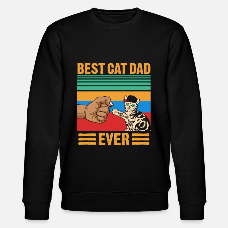 Best Cat Dad Ever - Stanley/Stella Unisex Bio-Sweatshirt CHANGER - Schwarz