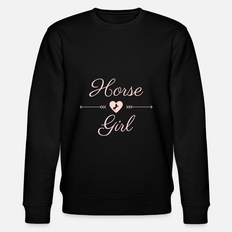 Pferde Mädchen Design - Stanley/Stella Unisex Bio-Sweatshirt CHANGER  - Schwarz