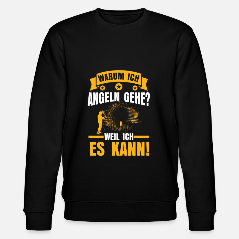 Angeln - Stanley/Stella Unisex Bio-Sweatshirt CHANGER  - Schwarz