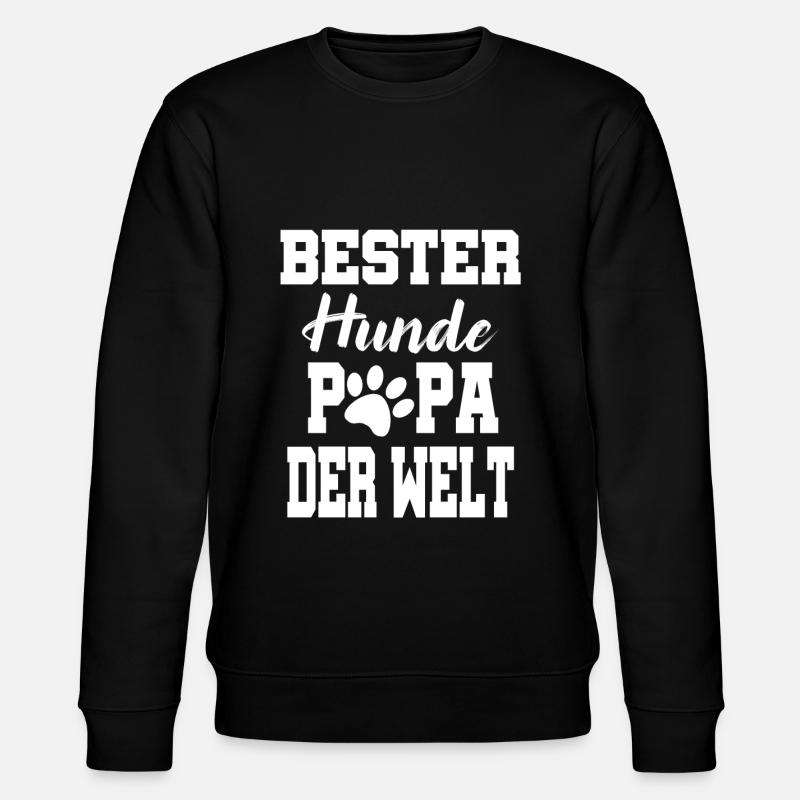 Hunde Papa Hund - Stanley/Stella Unisex Bio-Sweatshirt CHANGER  - Schwarz