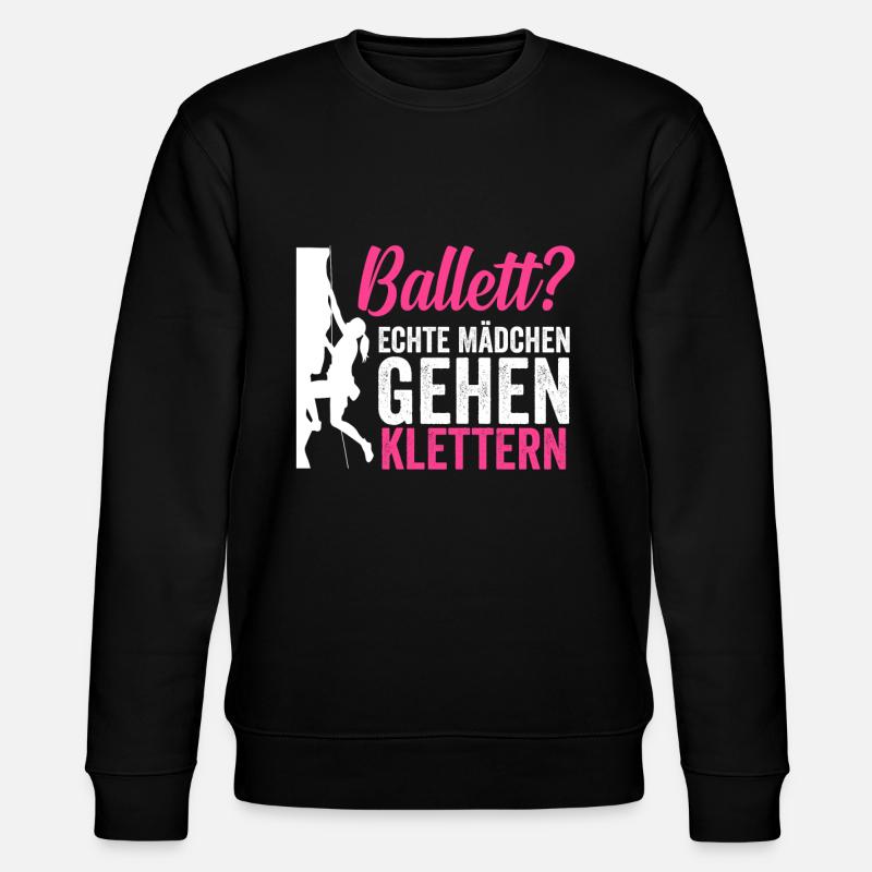 Klettern Mädchen - Stanley/Stella Unisex Bio-Sweatshirt CHANGER  - Schwarz