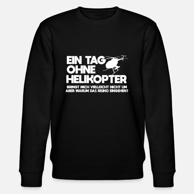Helikopter Heli - Stanley/Stella Unisex Bio-Sweatshirt CHANGER  - Schwarz