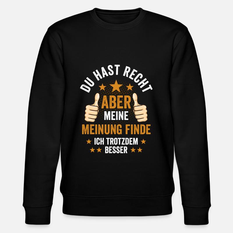 Besserwisser Lehrer Klugscheißer Schule - Stanley/Stella Unisex Bio-Sweatshirt CHANGER  - Schwarz