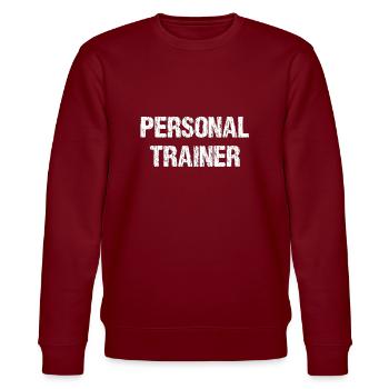 personal trainer - Stanley/Stella CHANGER Unisex Organic Sweatshirt - burgundy - Front - Nik (191cm) & Marisol (170cm)